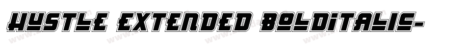 Hustle Extended BoldItalic字体转换